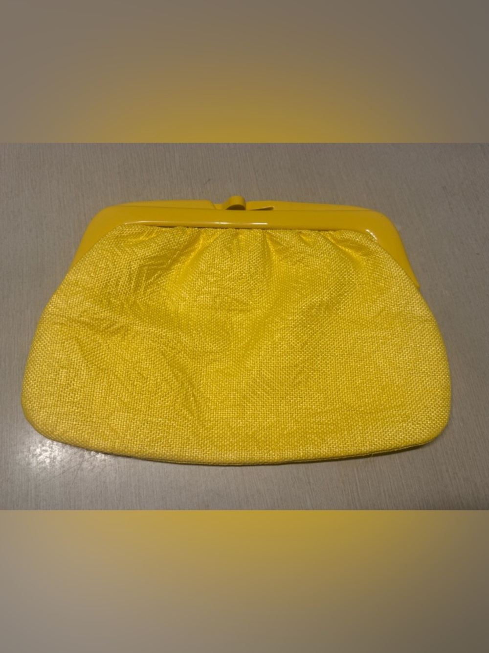 Vintage Italian Yellow Clutch Bag